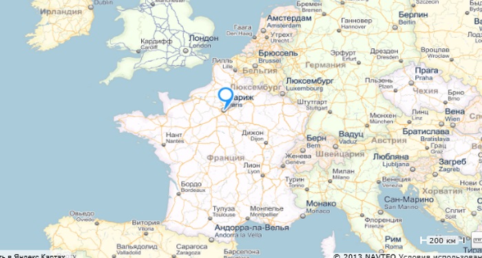Карта Франция