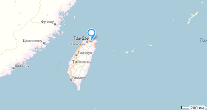 Карта Тайвань