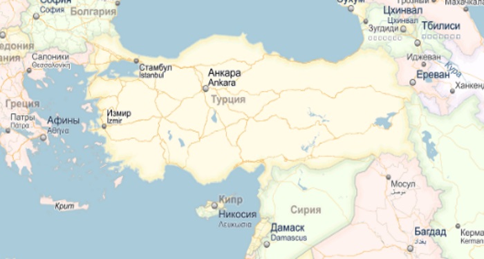 Карта Турция