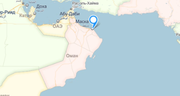 Карта Омана